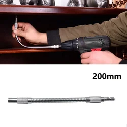 Flexible Shaft 1/4 Inch Hex Bit Holder Screwdriver Bit Extension Snake Bit 200mm For Use With Power Screwdriver Bit Screwdriver