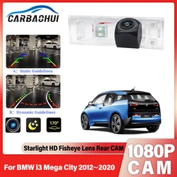 HD Fisheye Rear Camera For BMW i3 Mega City 2012~2015 2016 2017 2018 2019 2020 License plate Camera Backup Reversing Camera