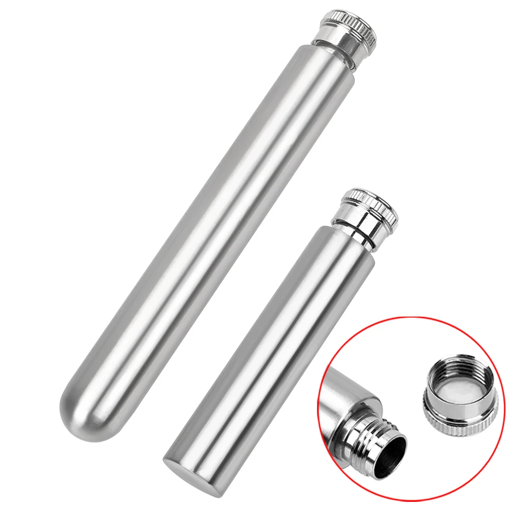 Mini Stainless Steel Hip Flasks for Whisky Hidden Wine Bottle Tubular Pot Alcohol Flask Groomsmen Gifts 1/1.5/5 OZ