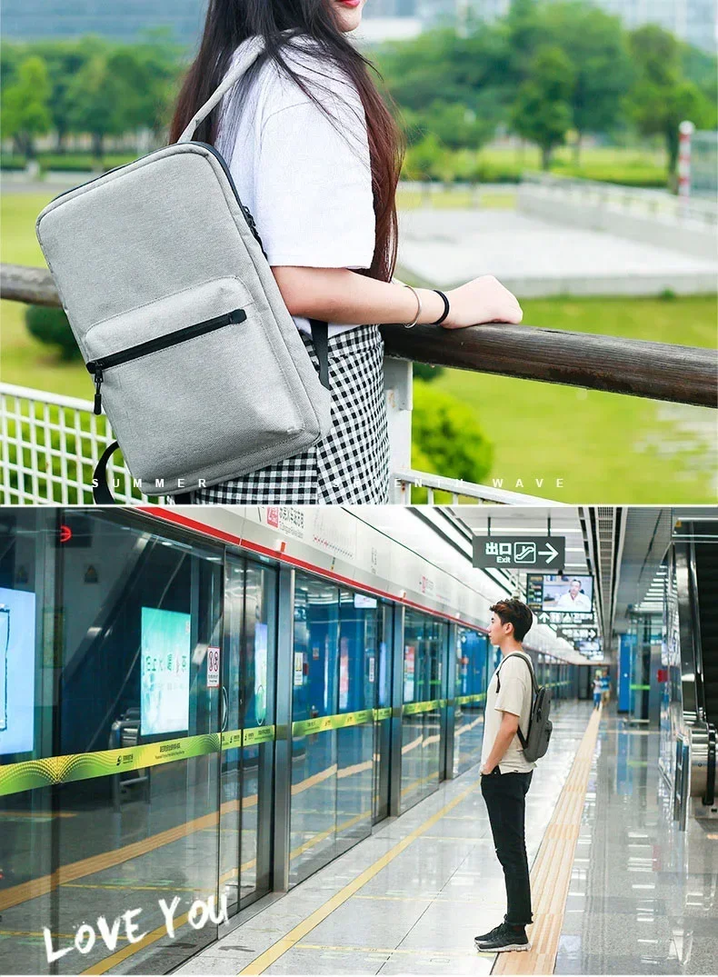 Minimalist Ultra Slim Laptop Backpack 15.6 Inch Waterproof Business Work Bags Thin Computer Back Pack Bag for Men Work Sac Homme