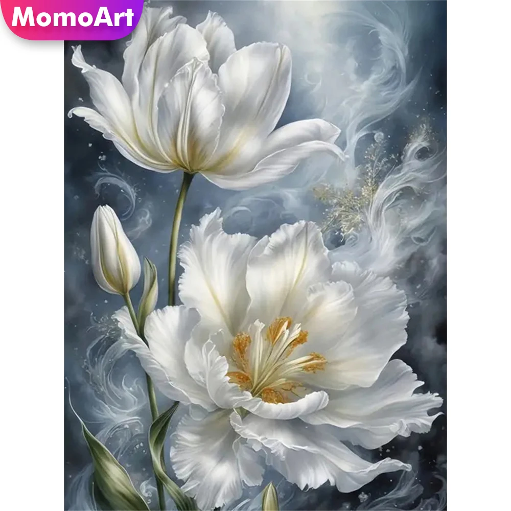 

Momoart 5D DIY Алмазная мозаика Цветочная картина Стразы Алмазная картина Рукоделие Вышивка Ремесленный комплект Ручная работа Хобби