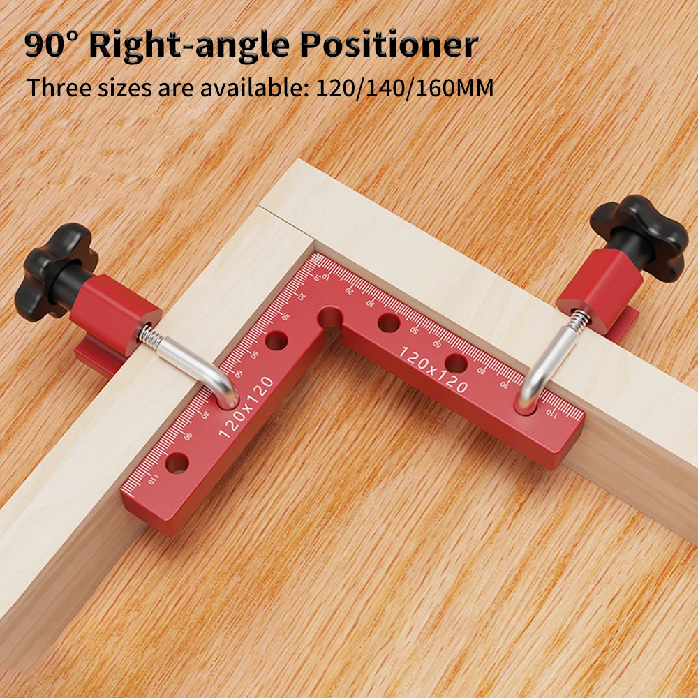 

90 Degree Positioning Squares Right Angle Clamps 120/140/160mm L-shaped Auxiliary Fixture Positioning Panel Fixing Clip Tool