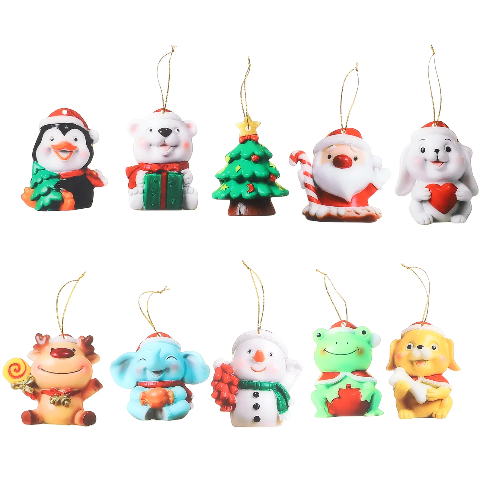 

10pcs Christmas Tree Pendant Xmas Hanging Ornament Acrylic Decor For Holiday Party Wedding New Year Home Decoration
