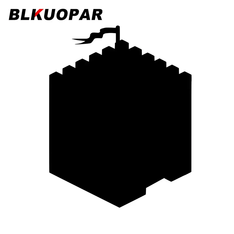 BLKUOPAR for Castle Tower Flag Car Stickers Cartoon Fashionable Decals Waterproof Air Conditioner Motorcycle Decor Car Goods