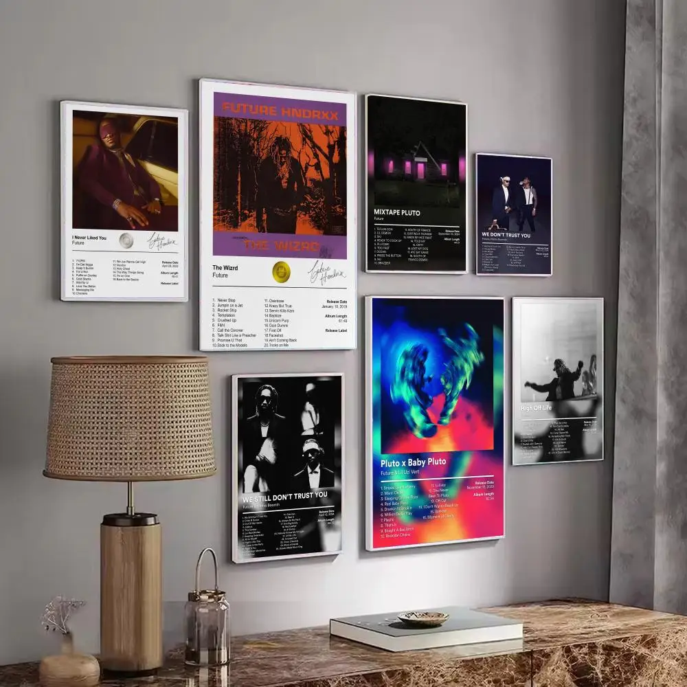Rapper Music Pop Album F-Future Poster Decorative Wall Art Stickers Mural Photo Print for Home Living Room Hallway Decor