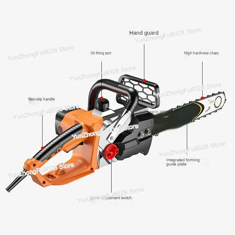 16-inch 2000W High-power Chainsaw Logging Saw Household Electric Handheld Chainsaw Cutting