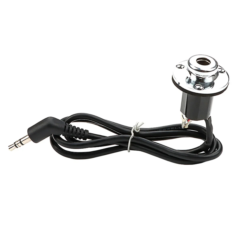 

Guitar Pickup Jack Socket 6.35mm Female to 3.5mm Male Cable Easy Install Output for Guitar Electronic Port Compatible with Most