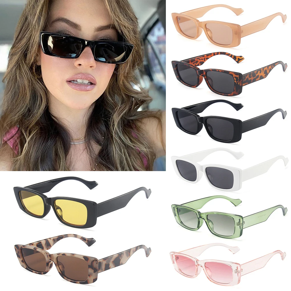 Ins Popular UV400 Small Rectangle Sunglasses Eyewear Women Sun Glasses Shades