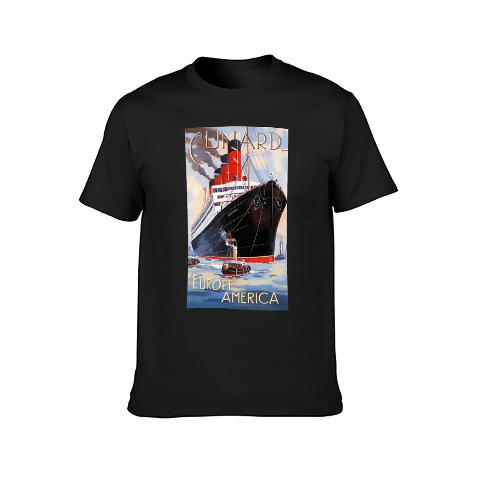 CUNARD OCEAN LINER AQUITANIA T-Shirt anime stuff sublime for a boy fruit of the loom mens t shirts