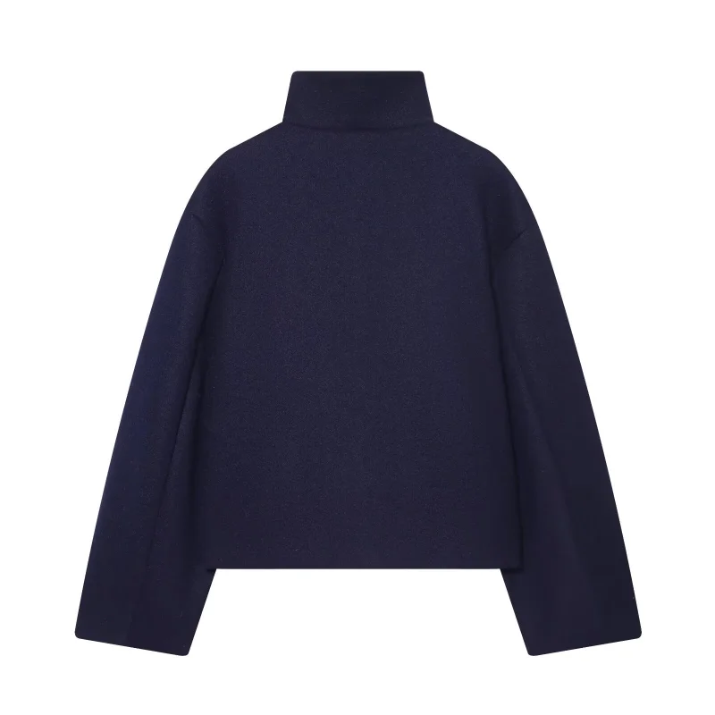 2026 Herbst Winter Neuankunft Damen Einfarbiger Mantel Langarm Stehkragen Oberbekleidung Täglicher Chic Damen Modejacke – Detail 34