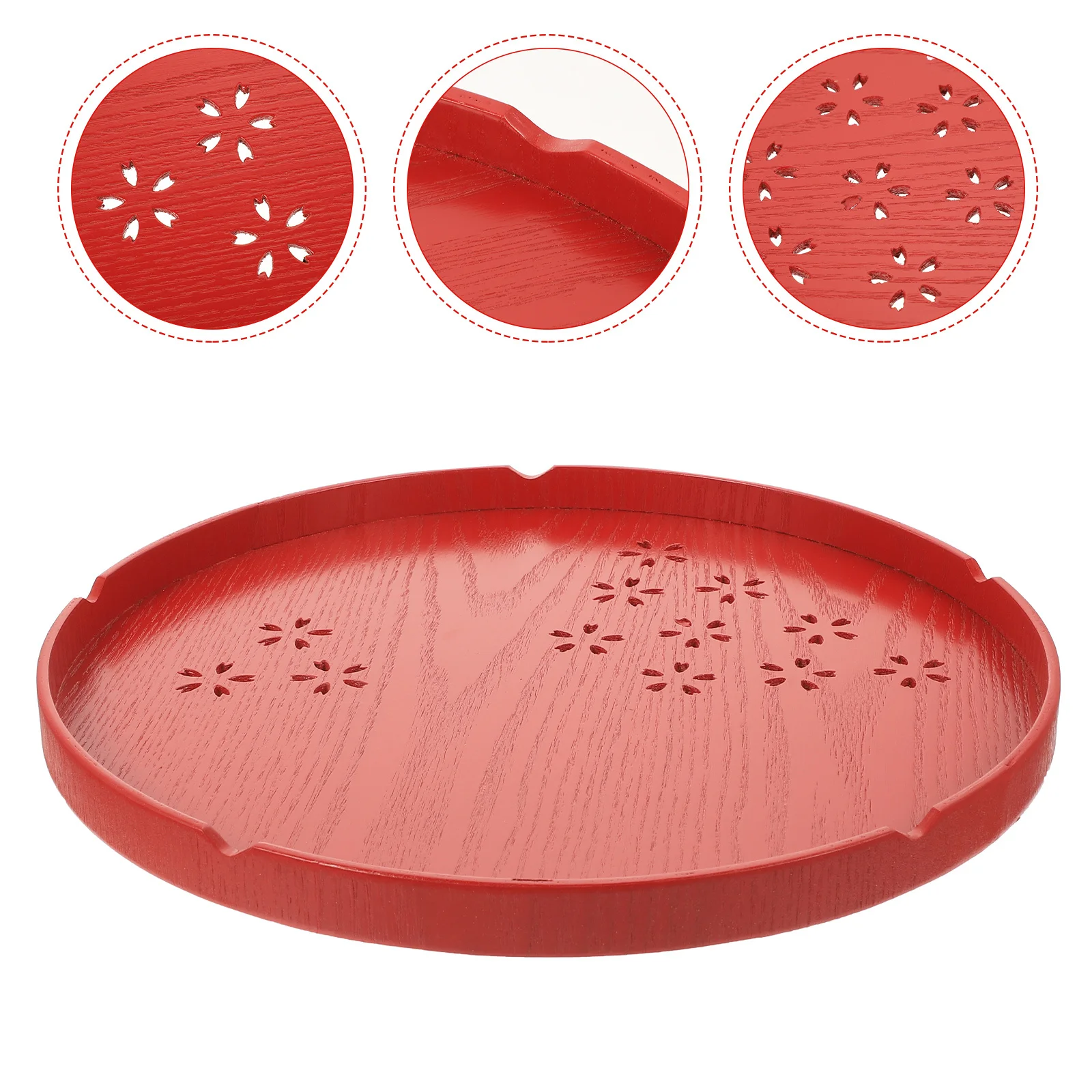 

Wooden Snack Tray Natural Grain Food Serving Plate For Dry Fruits Desserts Bread Multipurpose Storage Tableware Kitchen