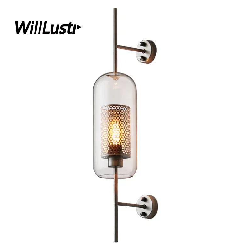 ferro net wall sconce lampada de vidro globo cilindro sombra luxo acessivel industrial luxo acessivel ajuste para sala de dinning quarto restaurante hotel 01