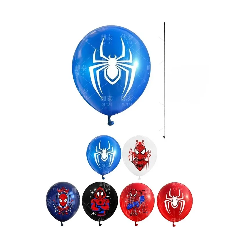 Marvel 3/6/18pcs 12 Inch Spider-Man Cartoon Anime Balloon Set,latex Balloons,for Children's Festival Parties,party Decorations