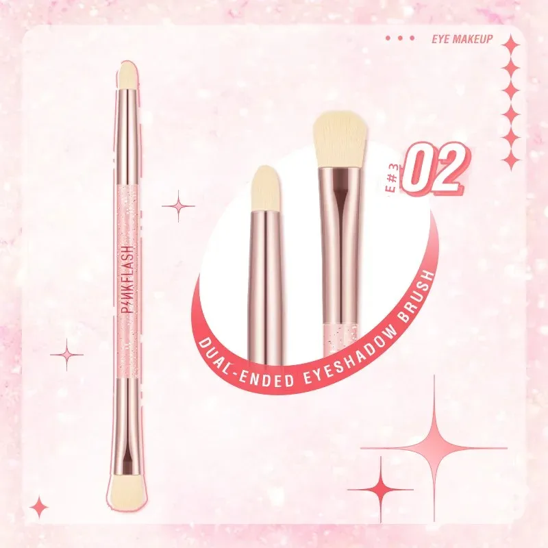 Makeup Brush Artificial Fiber Bristles Portable Plastic Handle For Travel Soft Blending Foundation Powder Concealer Application