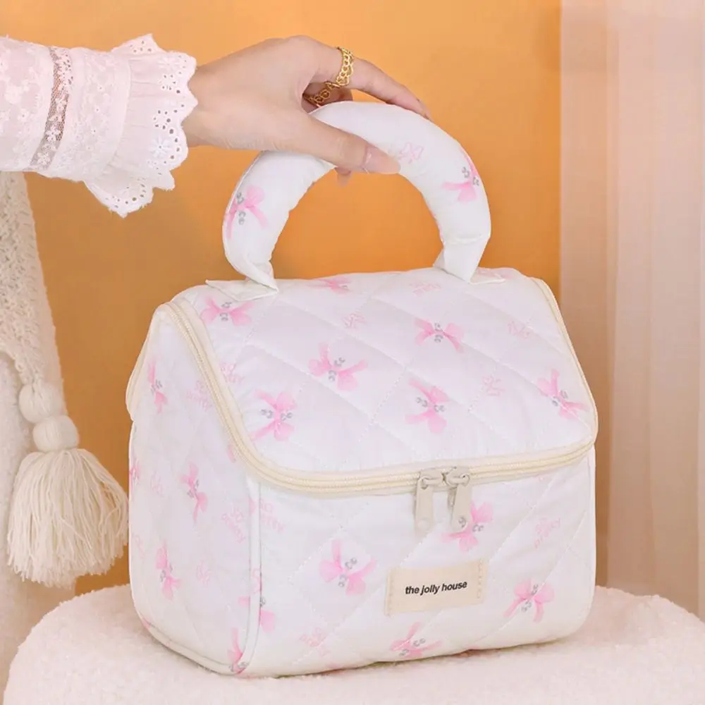 

House Shape Women Cosmetic Bag Bear Rabbit Cosmetic Case Cartoon Storage Bag Zipper Large Capaticy Large Makeup Case