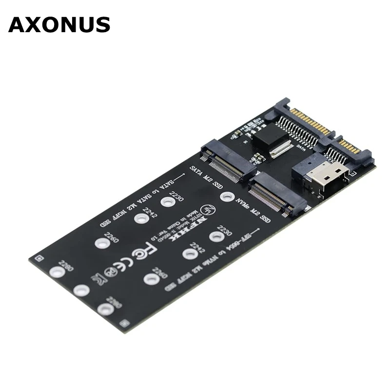 

M.2 NVMe SSD to SFF-8654 SlimSAS 4i(PCIe),Or M.2 NGFF SATA SSD to SATA Adapter Card (Need USB C Power for Slim SAS 4i)
