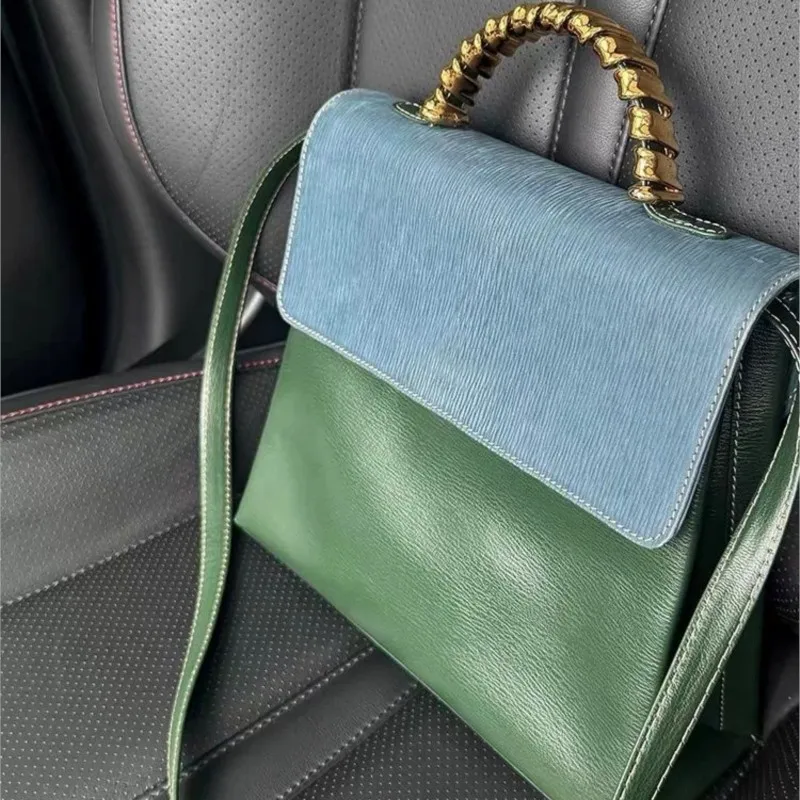 

JIAERDI Retro Harajuku Green Handbag Women Patchwork Large Capacity Shoulder Bag Ladies Fashion High End Luxury Crossbody Bags