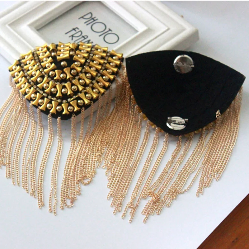 Epaulette/epaulet shoulder/charreteras bling handmade kpop clothing accessories suit decoration brooches/broches/brosche