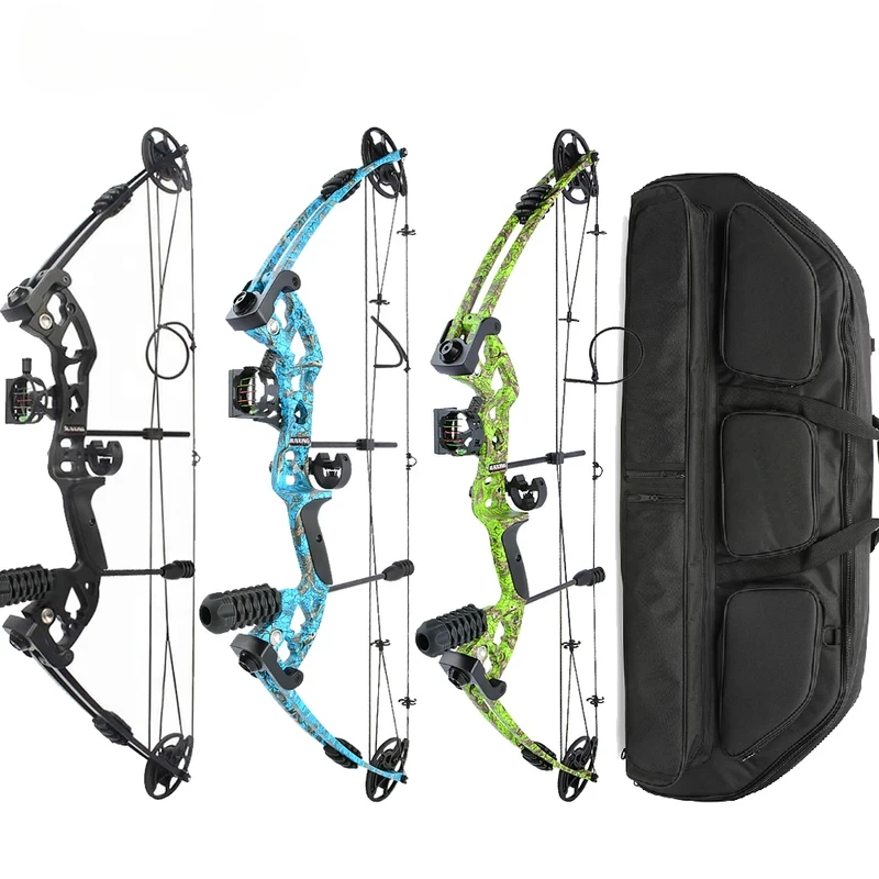 JUNXING Archery Compound 30-55Lbs Draw Length Adjustable Hunting Shooting Training Professional Bow Set