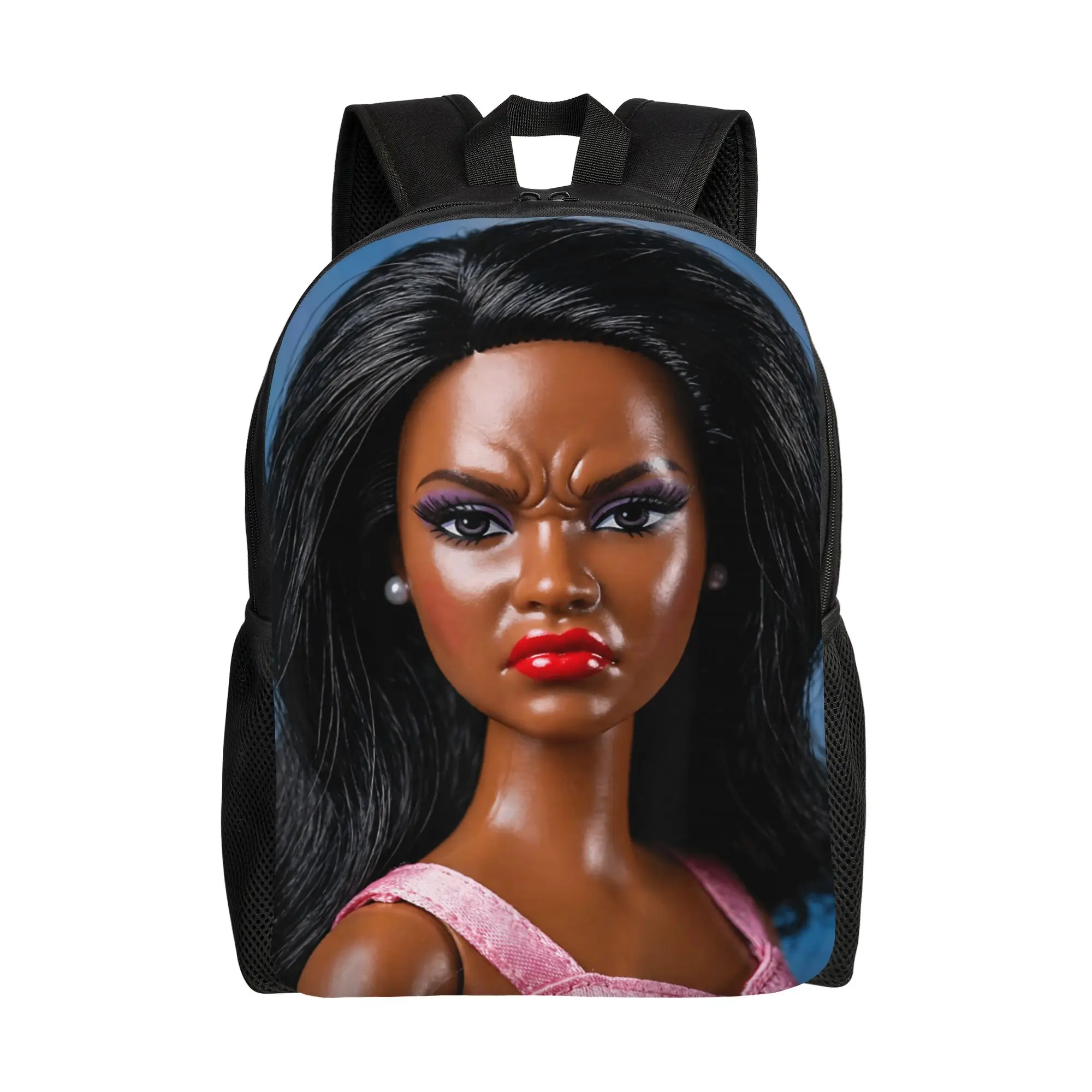 

Angry Disgusted Black Doll Face Meme Reaction Meme Funny Backpack Sport Backpacks Unisex High School Bags Kawaii Rucksack