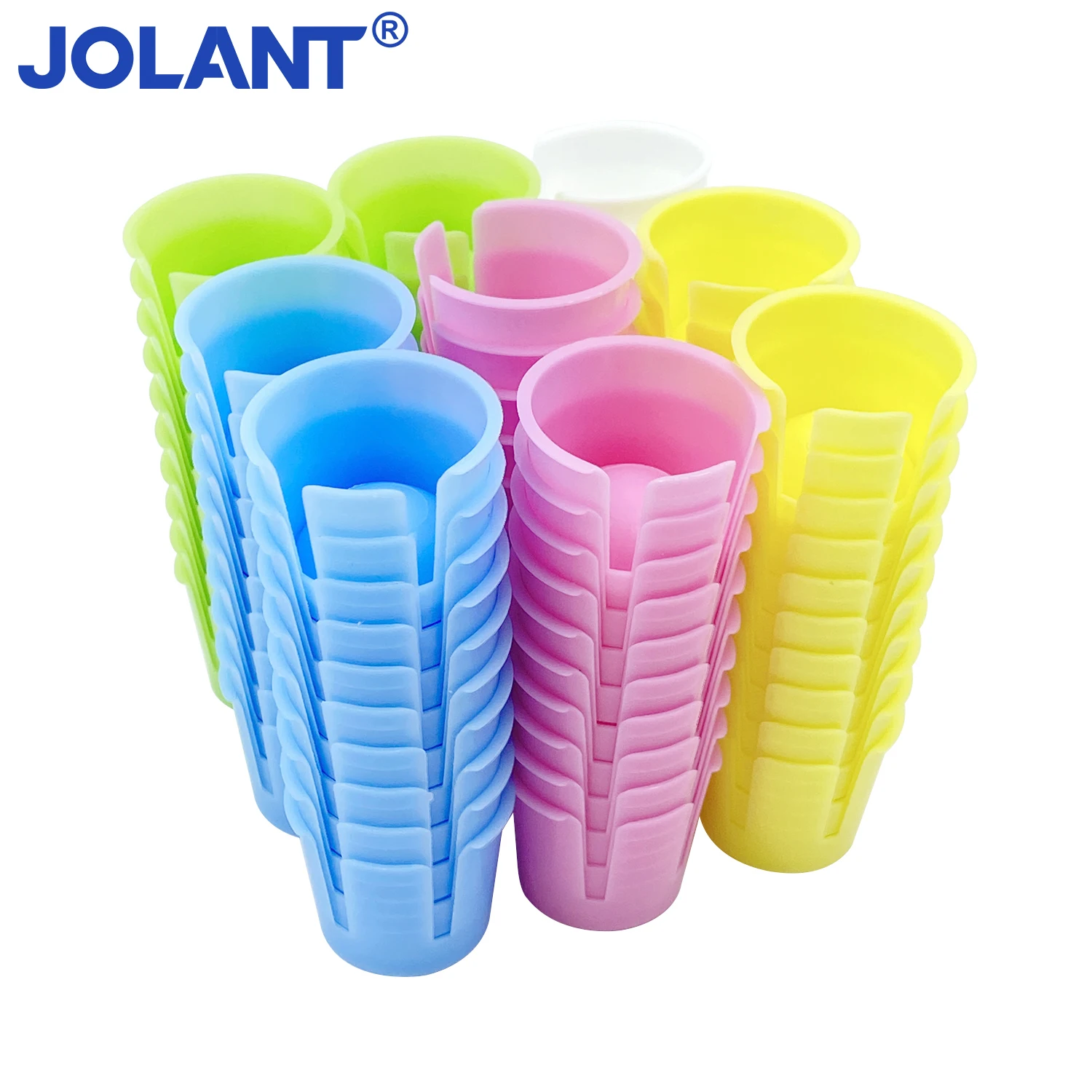 

100pcs/Box JOLANT Dental Disposable Mixing Cup Bowls Multi-Purpose Dappen Dish Bowls Mixed Color Dental Consumables