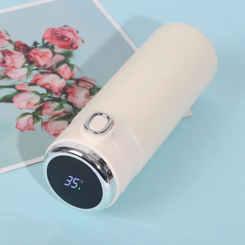 

1Pc 400ML Smart Thermos Stainless Steel Water Bottle Led Digital Temperature Display Coffee Thermal Mugs Intelligent Insulation