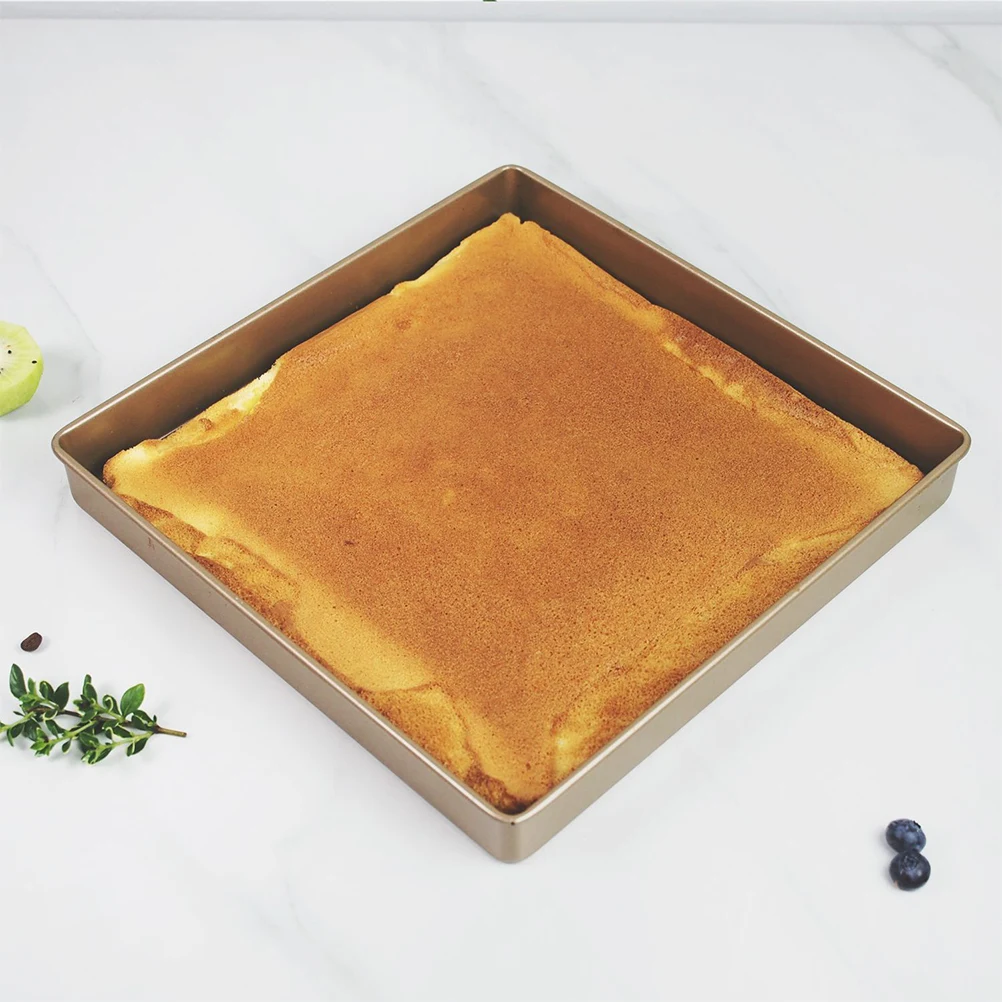 

Cake Roll Baking Tray Mold Square Pizza Nonstick Pan Heat Resistant Carbon Steel Easy Cleaning Thermal Conductivity