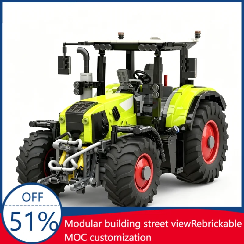 1337PCS MOC Claas Axion 830 Farm Tractor Technic Vehicle Model Custom Building Blocks DIY Educational Assembly Toy For Display