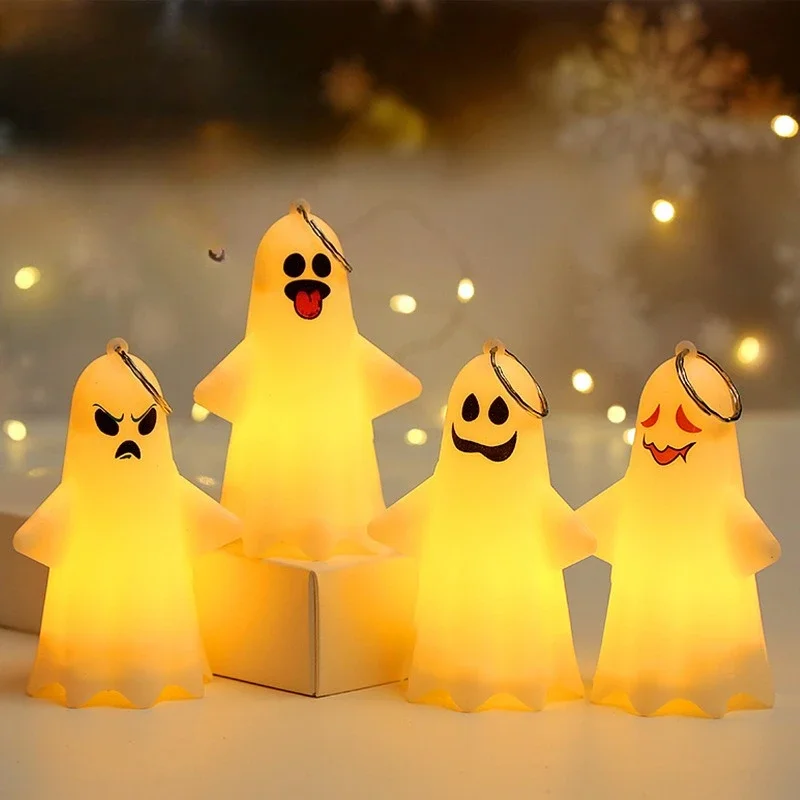 Mini Ghost Hanging Lamp LED Ghost Horror Pumpkin LanternGhost for Party Pendant Haunted CuteGhost Decor Christmas Gifts Light
