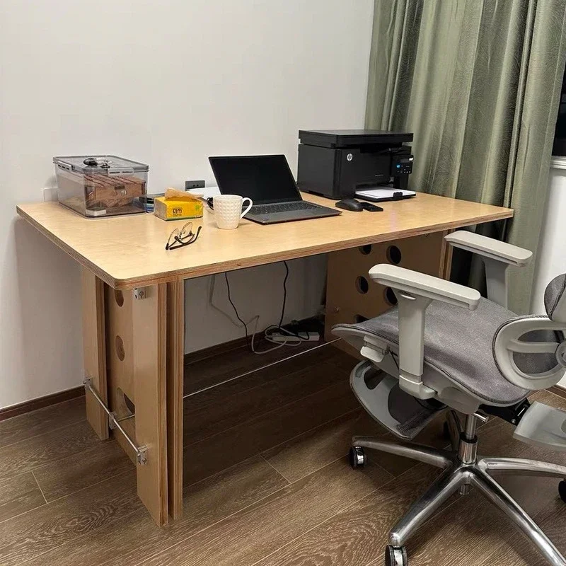 Medieval Birch Ocean Board Optical Shaft Household Desk Writing Desk Computer Desk Workbench