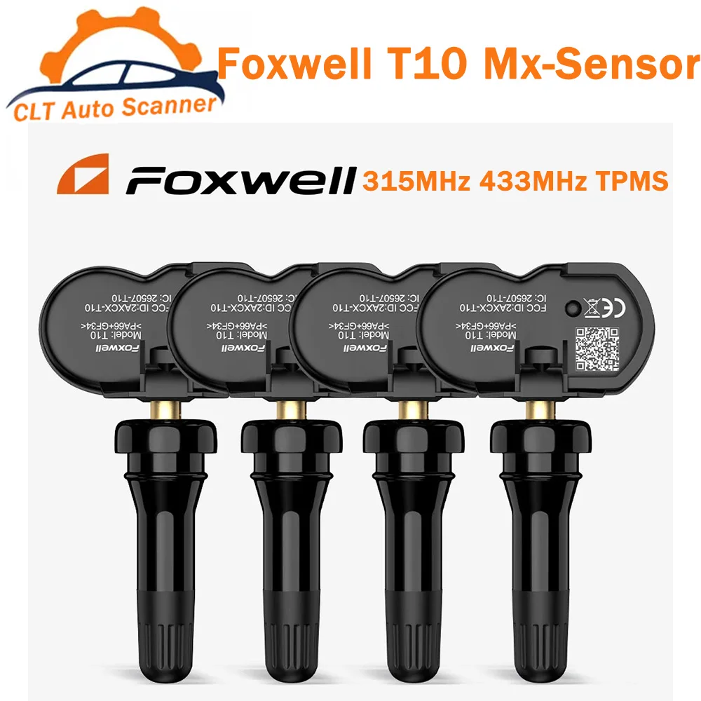 

Foxwell T10 Mx-Sensor TPMS 433MHz 315MHZ Sensor Tire Pressure Monitor Tester Clone-able Programmable Activated Universal Sensors