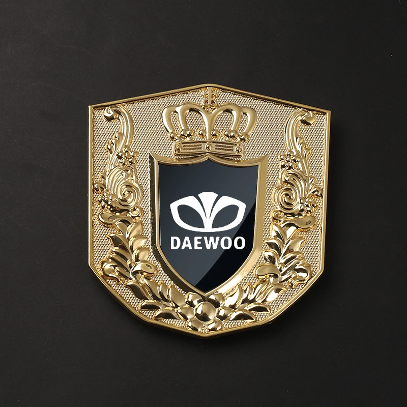 

Crown shape car front grille stickers, car front grille metal stickers for Daewoo Logo Winstom Espero Nexia Matiz Accessories
