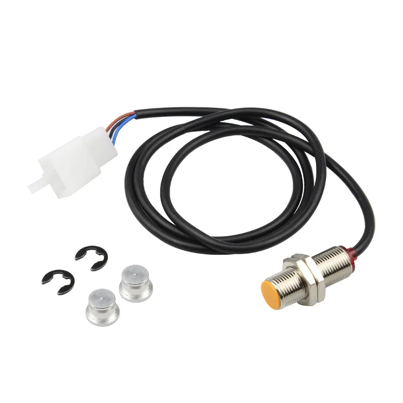 Motorcycle Speedometer Sensor Cable Replacement Kit Universal 12V Digital Odometer Sensor Cable With 2 Magnets Acesssories