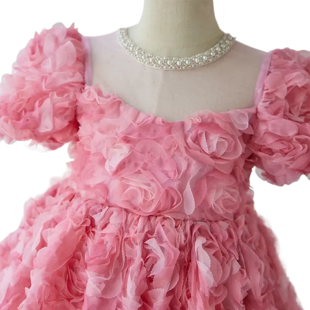 Neue Kinder kleider für Baby kleidung Kinder kleidung Blumen prinzessin Kostüm Abend party kleid für Mädchen Bogen Abendkleid