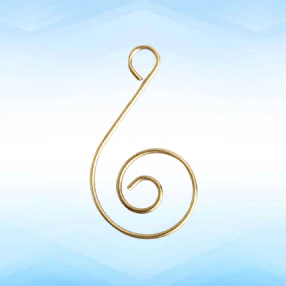 

50Pcs Metal S Hooks Golden Swirled Steel Hangers for Christmas Tree Ornament Holders Holiday Decor Shaped Wreath
