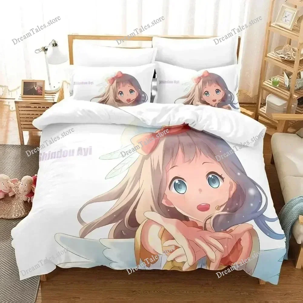New Beyond The Boundary Bedding Set Cartoon Anime Set Adult Kid Bedroom Duvet Cover Sets 3D Kawaii Girl Luxury Gift Luxury Gift