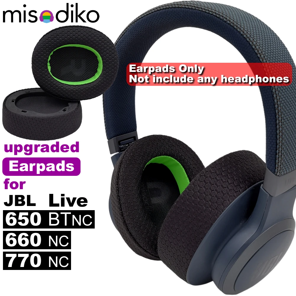 misodiko Upgraded Earpads Replacement for JBL Live 650 BTNC, 660 NC, 770 NC Headphones