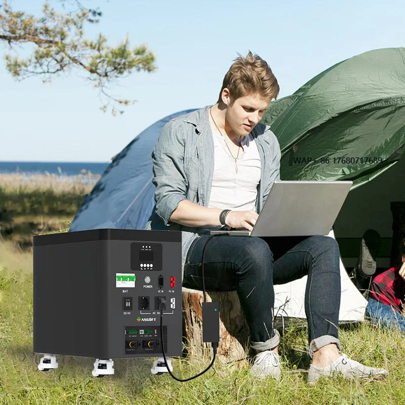 6.6kWh Portable Solar Energy System All in One Power Station With 6.2kw Solar Inverter 51.2v 130Ah Lifepo4 Lithium Battery Pack