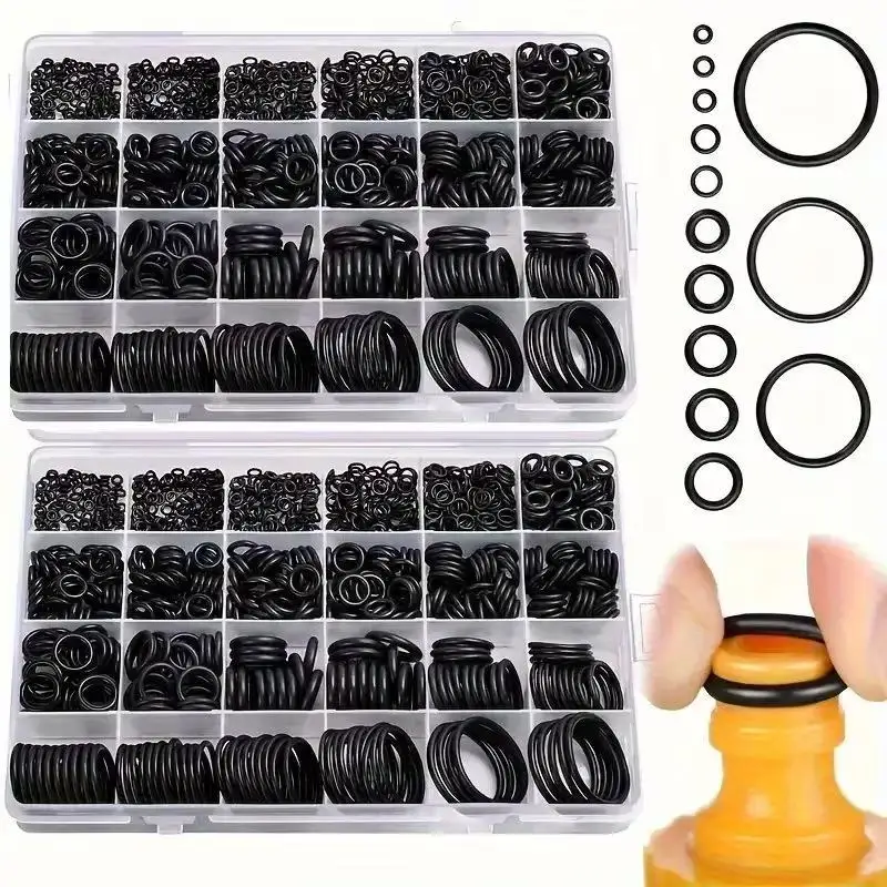 225PCS O-Ring Sealing Gasket Assortment Kit Oil & Water Resistant for Machinery Automotive Plumbing Hydraulic Repair Use