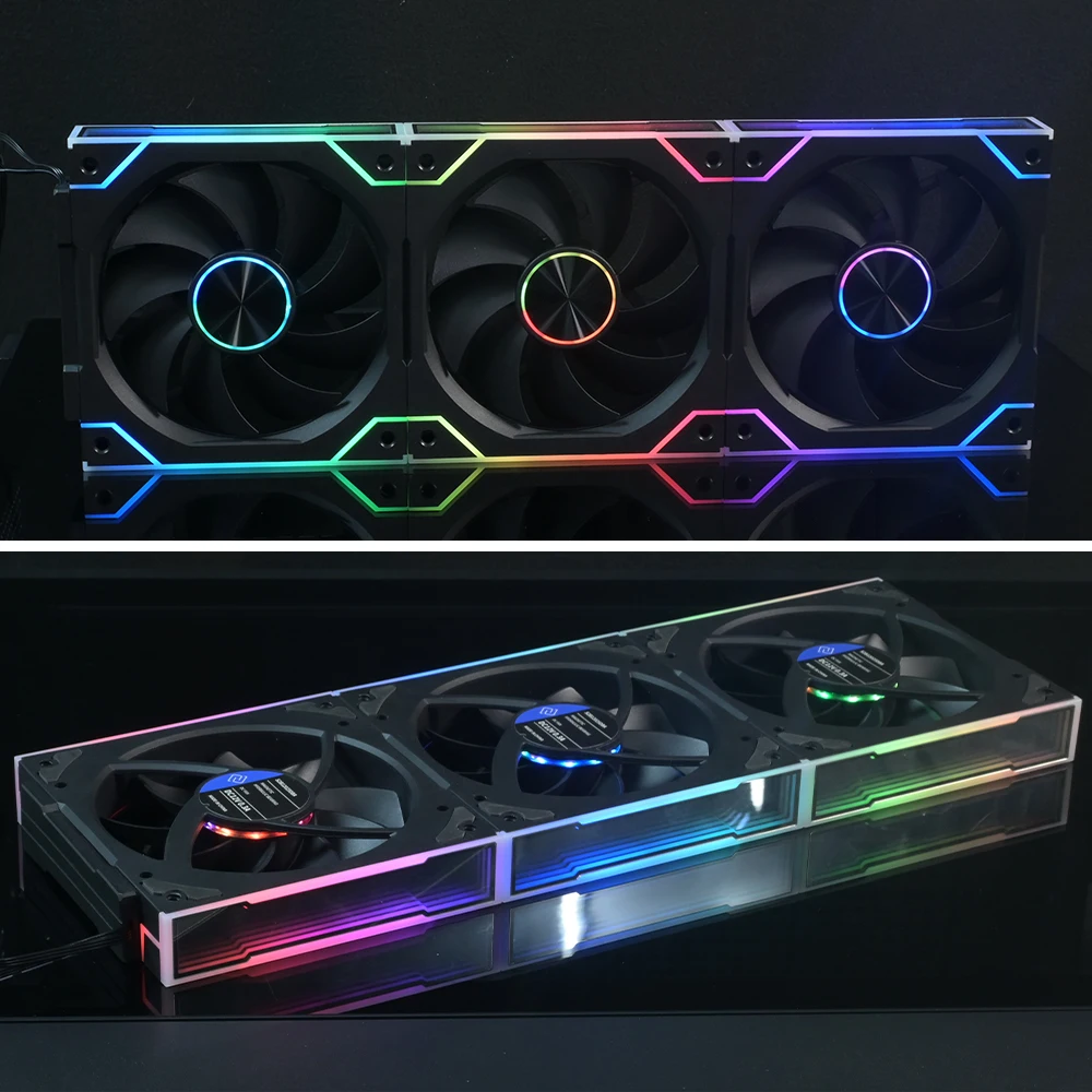 Модульный охлаждающий вентилятор SOONCOOL для корпуса игрового ПК 120*120*25 мм ШИМ-кулер ARGB для корпуса компьютера, 3 шт.