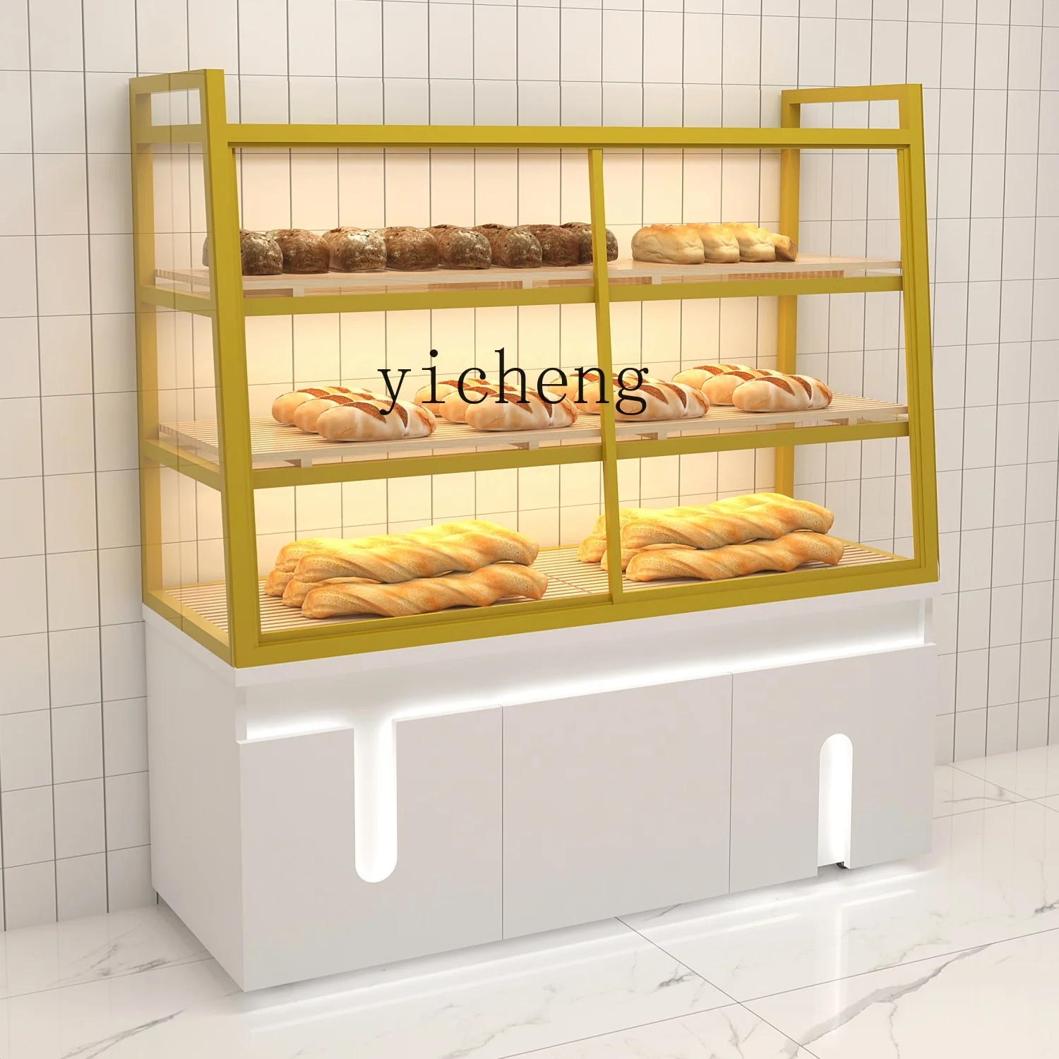 

XL Bakery Showcase Commercial Glass Food Showcase Shelf Bakery Side Cabinet