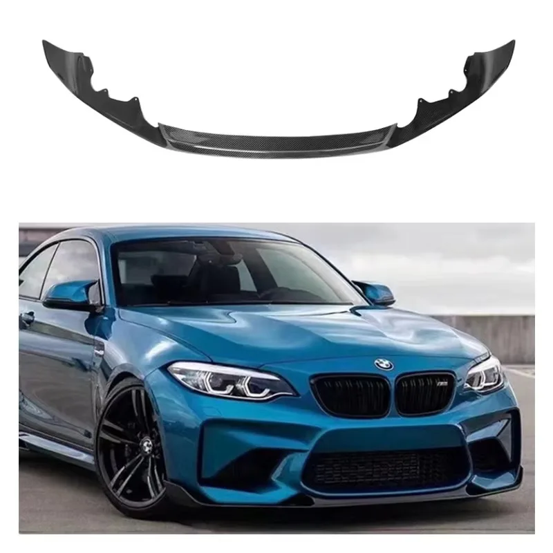 

Для BMW MP Style M2 F87 2014-2022 сухое углеродное волокно передний бампер губа передний спойлер для губ автомобильные аксессуары комплекты кузова автомобиля