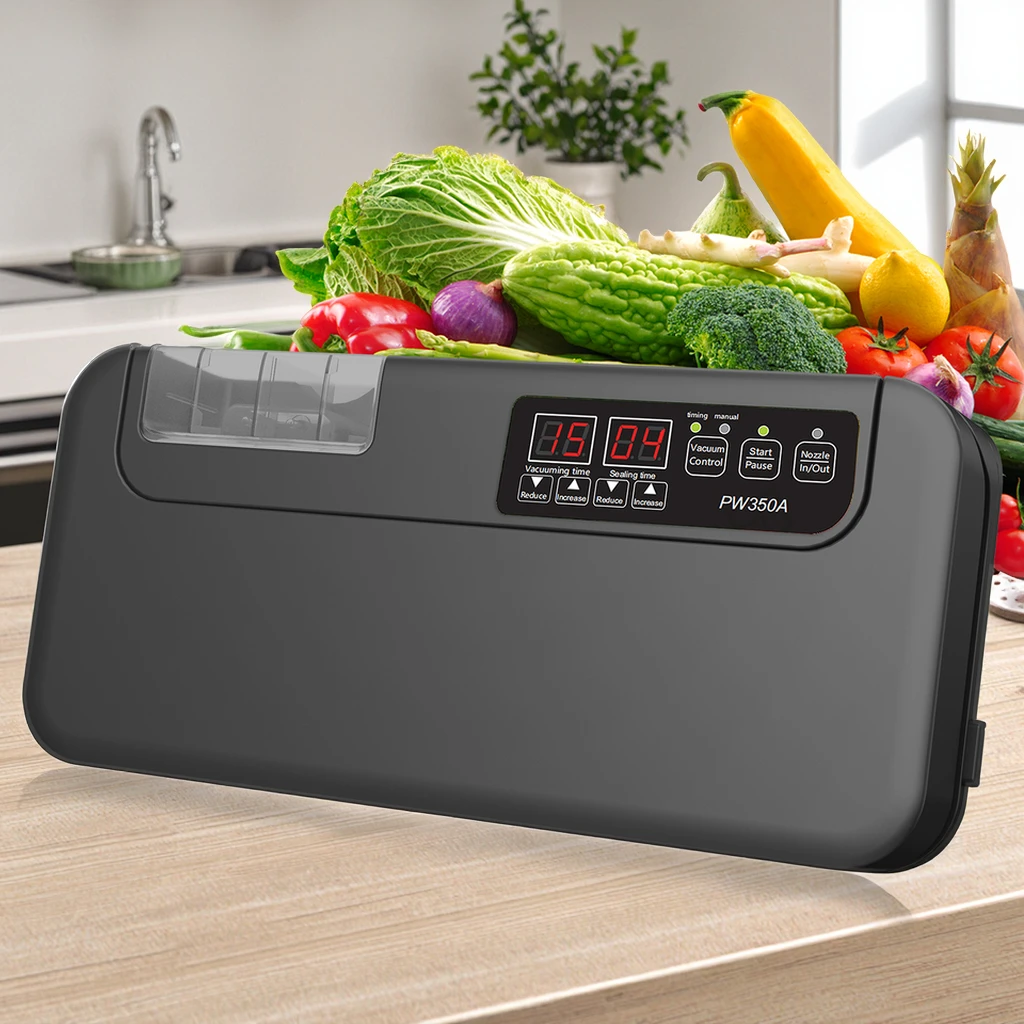 

Electric Kitchen Vacuum Sealer 5.1-10L Capacity Automatic 200W Powerful Suction Household Stand/Table