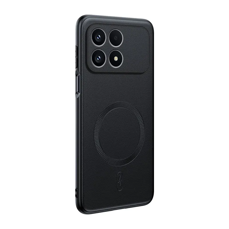 Für Poco F8 Pro: Magnetische Schutzhülle aus Leder, Anti-Fingerabdruck, rutschfest, aus PC+TPU. – Detail 1