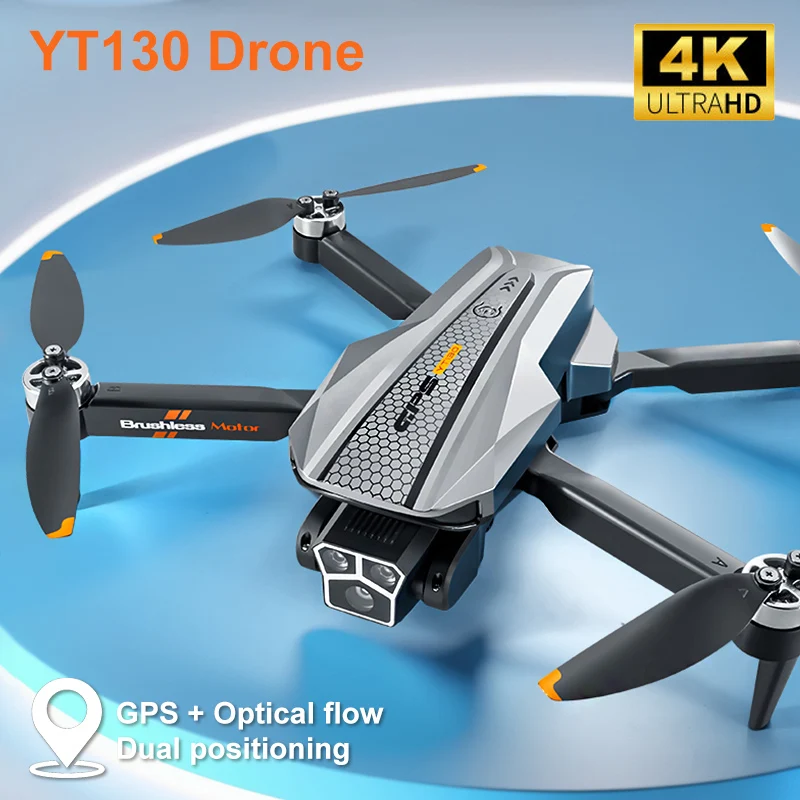 

YT130 Mini Dron with Three Camera Brushless Aerial Aircraft GPS Optical Flow Positioning RC Quadcopter 360° Obstacle Avoidance