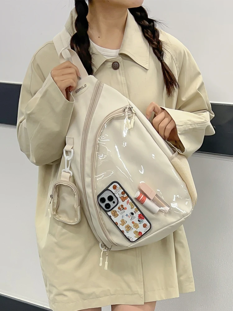 

ex Cycling Crossbody Bag Large Capaci Chest Bag Cool Single oulder Bag for Comic Con Travel Nylon Material Zipper Clo...