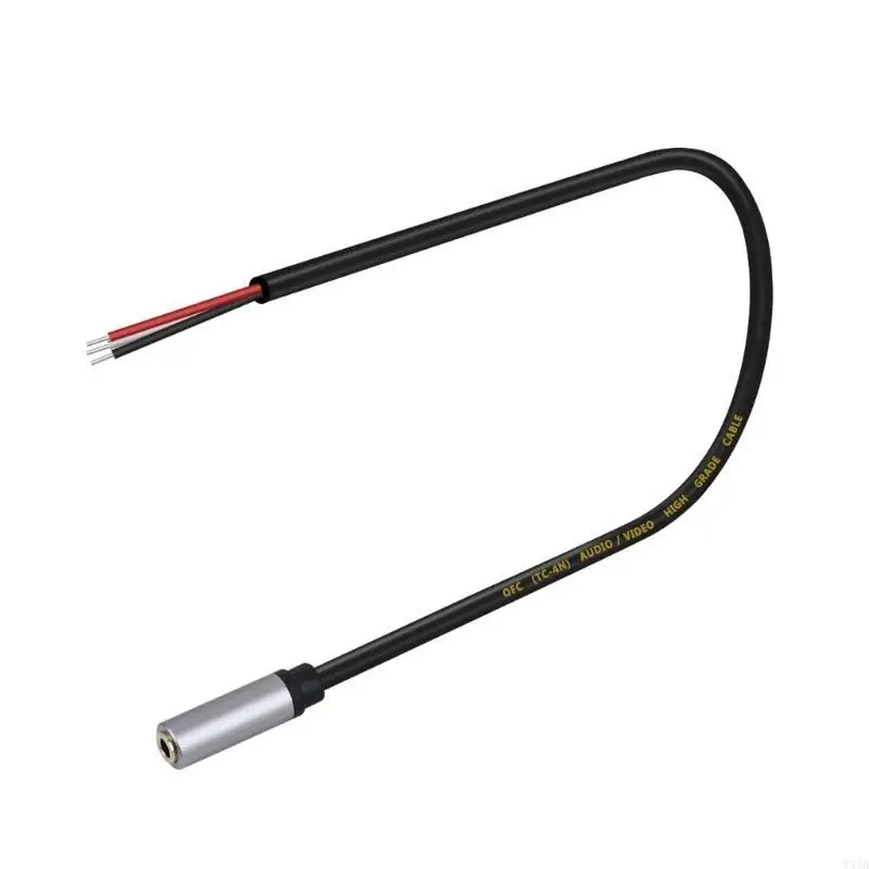 3Pin Stereo Sound 3.5mm Female Port to Bare Wire TRS Cable Cord Line for Headphone And Earphone Repair Projects 