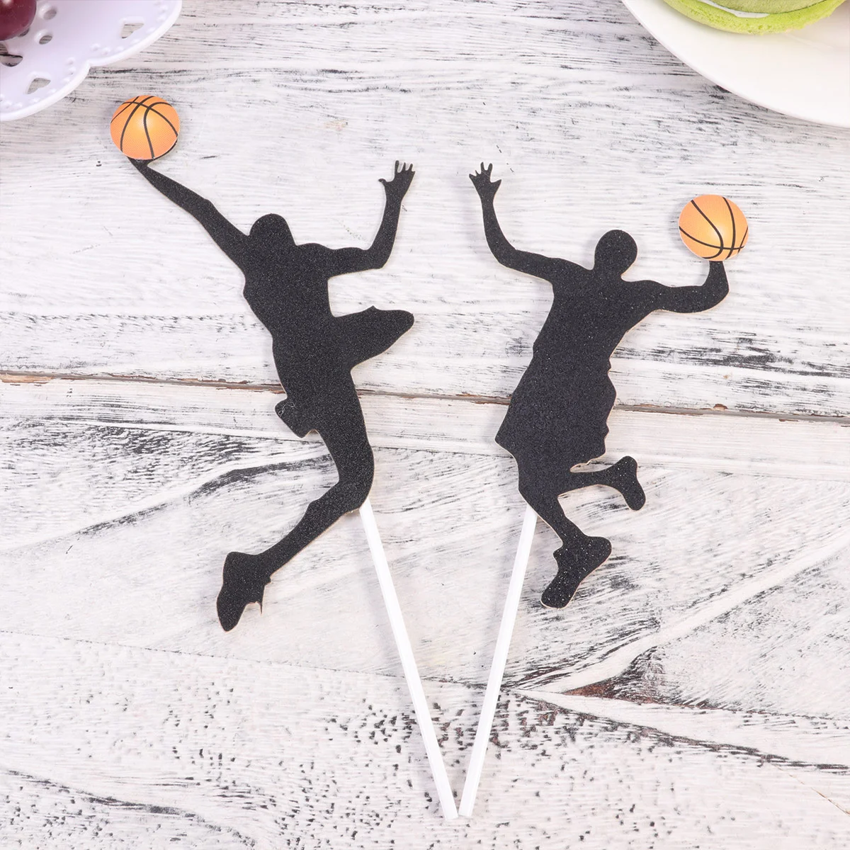 25 PCS Cake Decorating Kits Cupcake Topper Hat Basketball Player Figurines Toppers Decorations Party