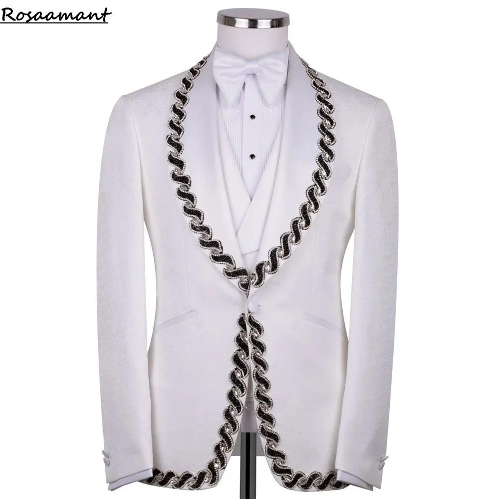 

Мужские костюмы Slim Fit с блестками для свадьбы и вечеринок, индивидуальный пошив, комплект из 2 предметов, для жениха, мужские пиджаки для выпускного бала