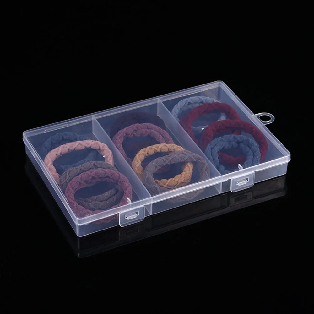 3 Slots Transparent Storage Box Simple Hairpin Jewelry Case Mini Boxes Packaging Case Pratical Plastic Storage Box